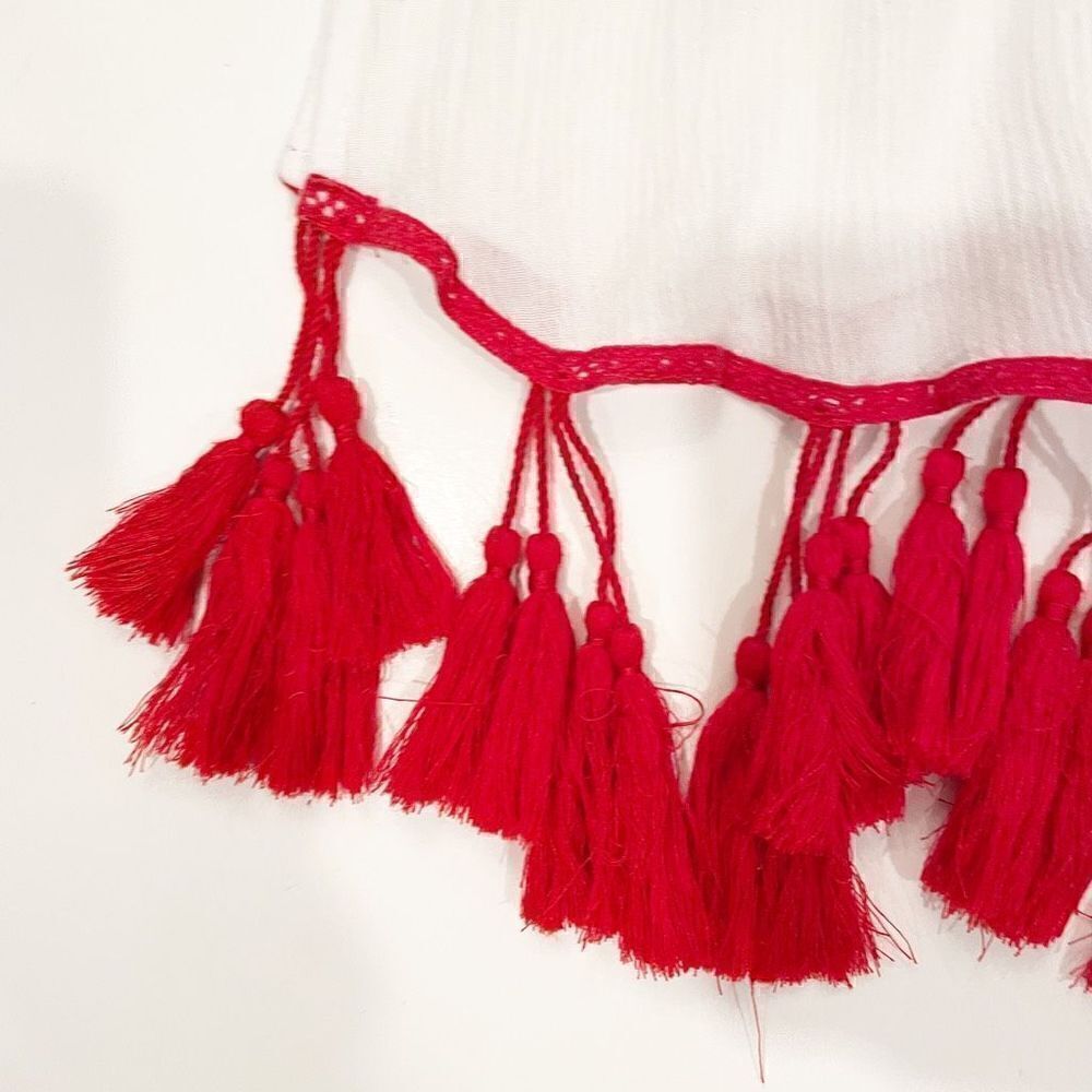 Show Me Your MuMu Mae Mu Tassel Dress in Casa Love Embroidered Flowy lightweight - Picture 5 of 7